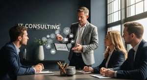 IT consulting business meeting