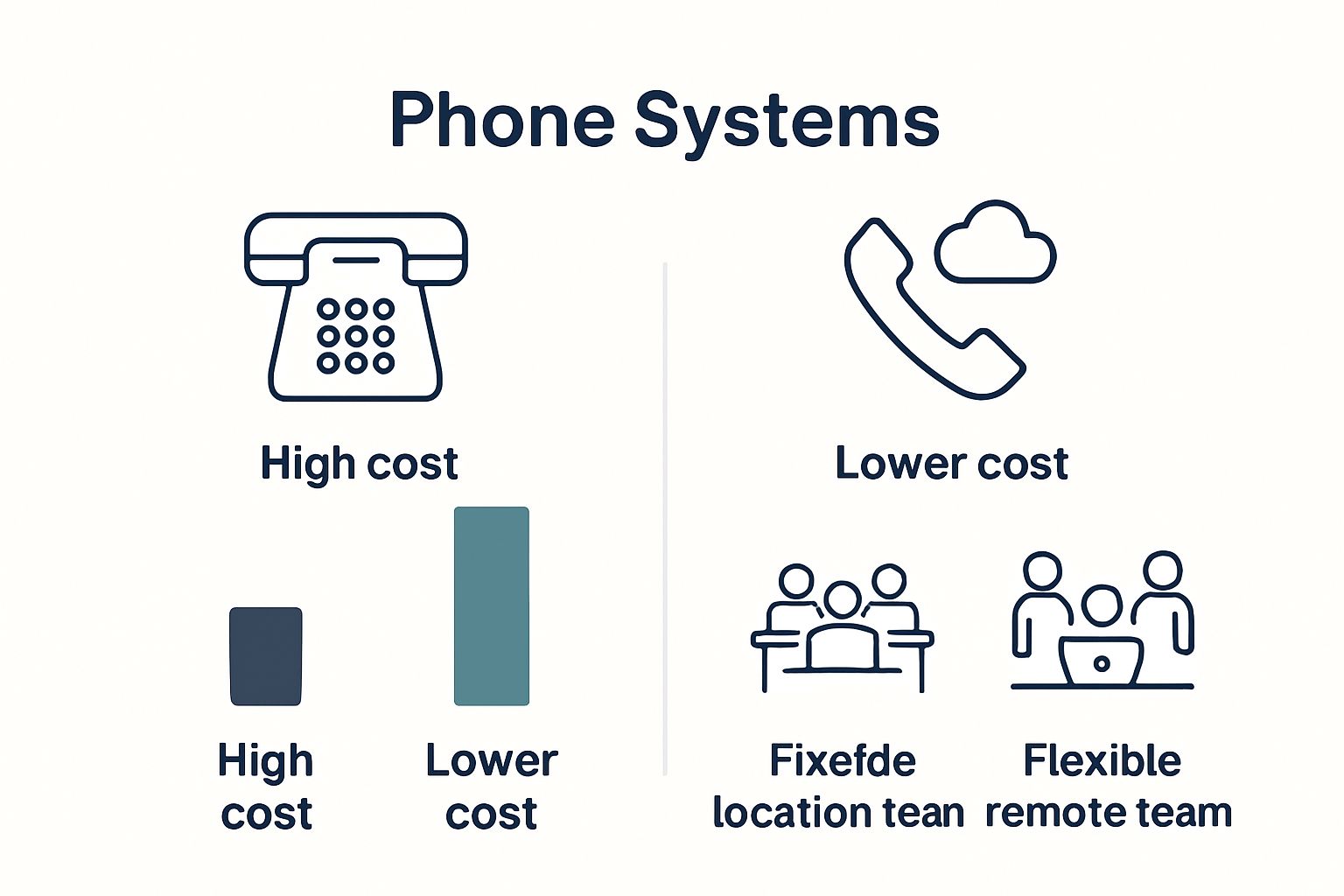 Comparison of traditional vs. cloud business phone system for small businesses