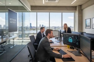 network security office teamwork