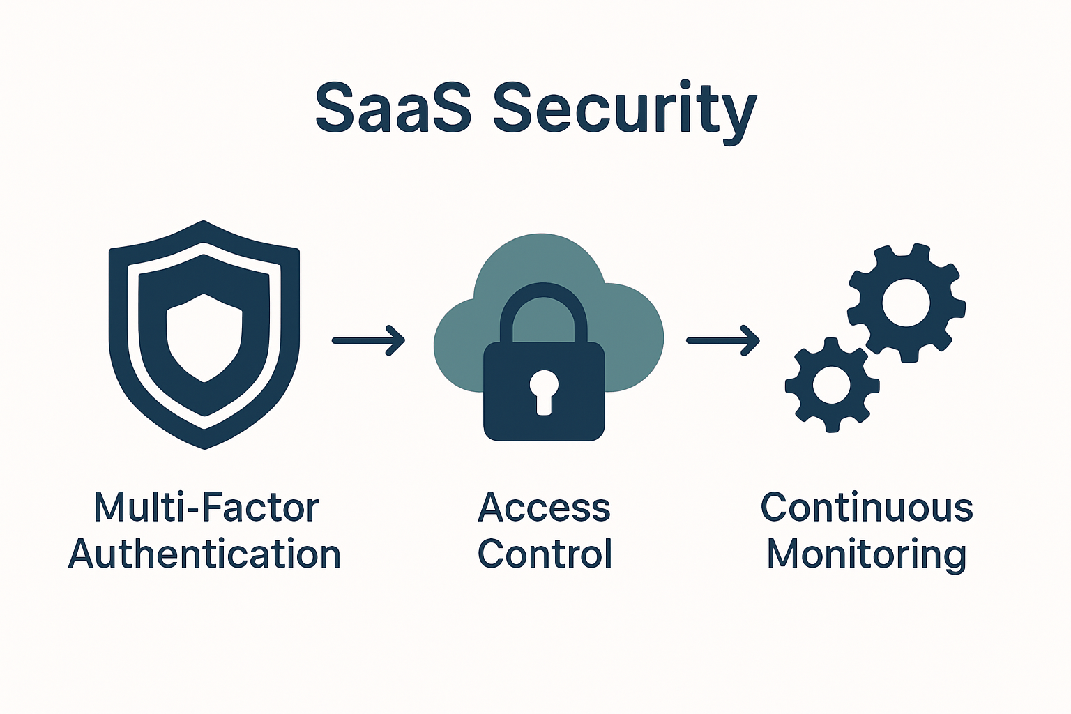 Three key SaaS security best practices infographic