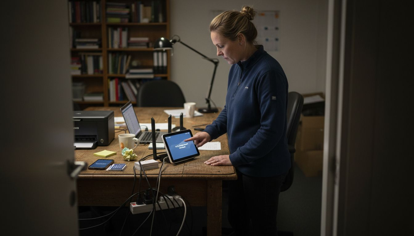 Business owner enables WPA3 on wifi router