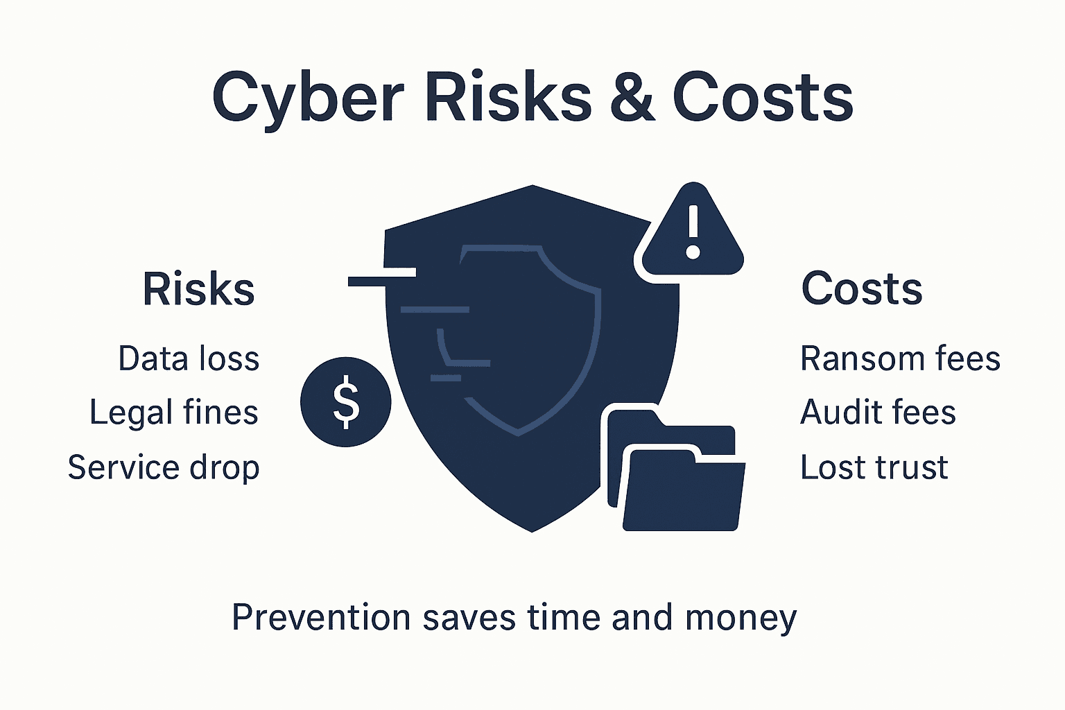 Infographic on cyber risk costs for SMEs