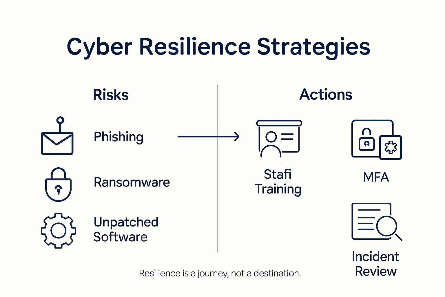 Infographic about cyber resilience strategies for businesses