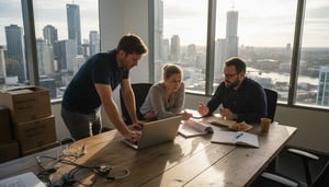 IT team in Brisbane office planning cloud migration