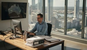 IT manager ensuring data security in Brisbane office