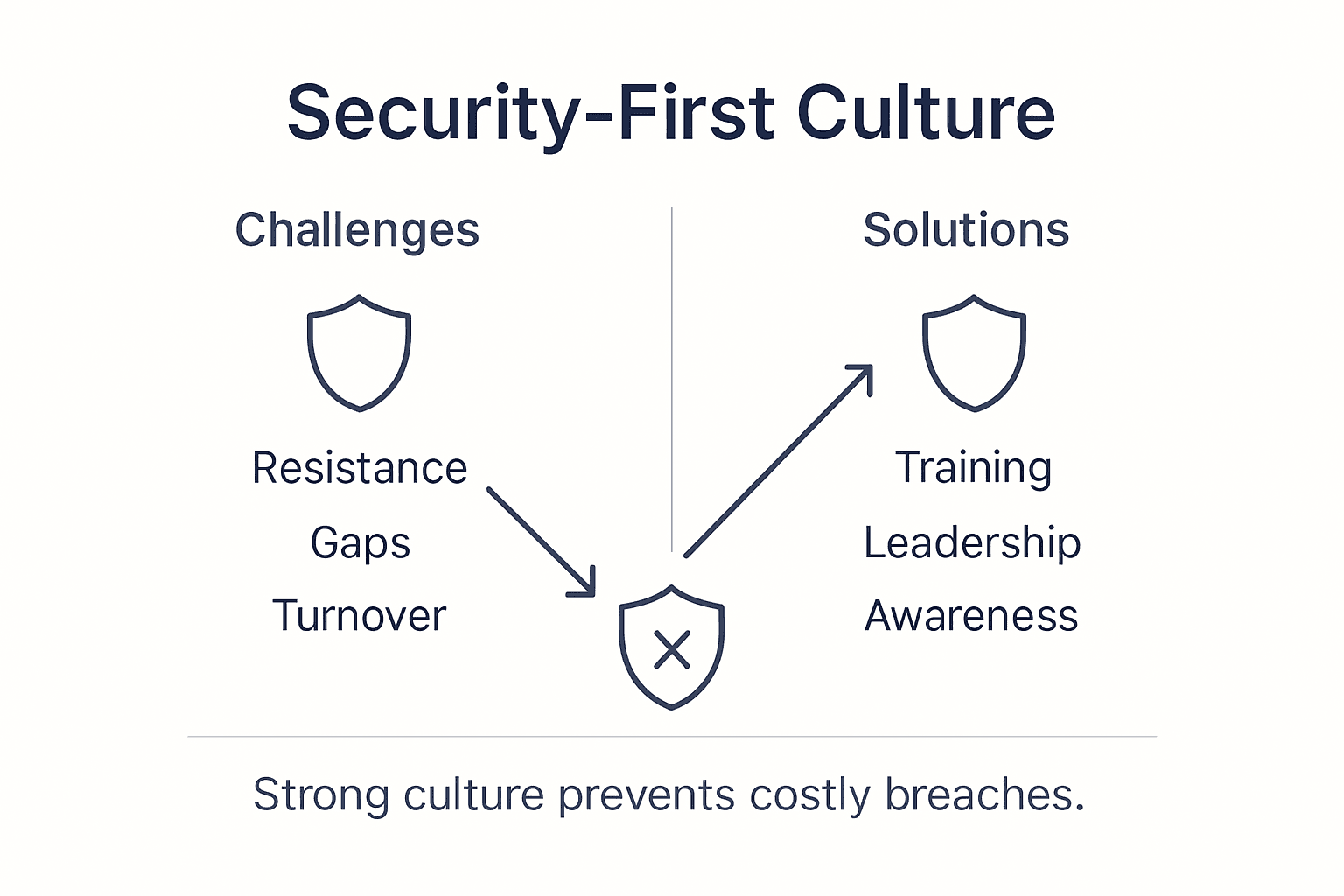 Infographic on security-first culture main features
