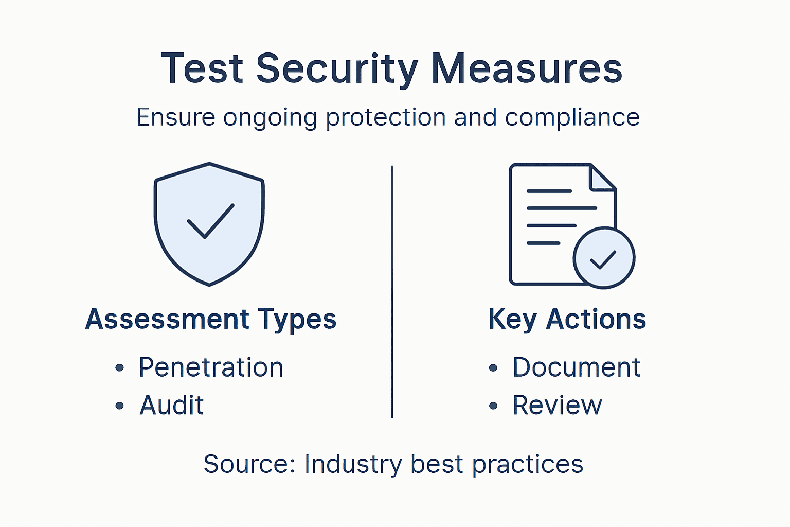 Infographic highlighting security testing steps