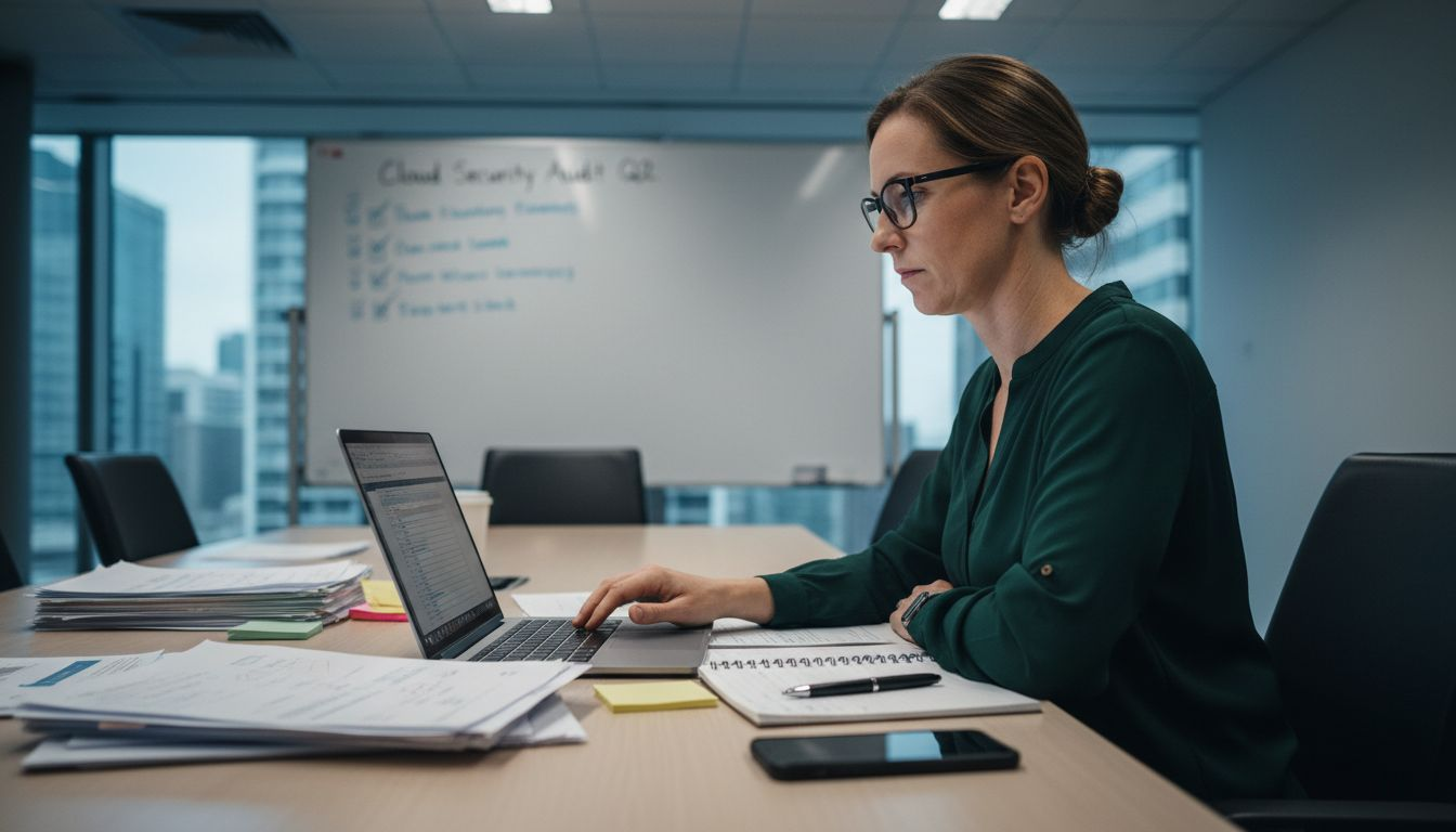 IT manager conducts cloud audit meeting