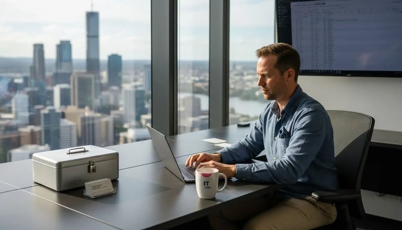 IT manager working in Brisbane office