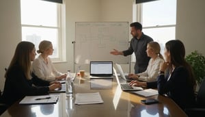 Office team learning cyber security basics