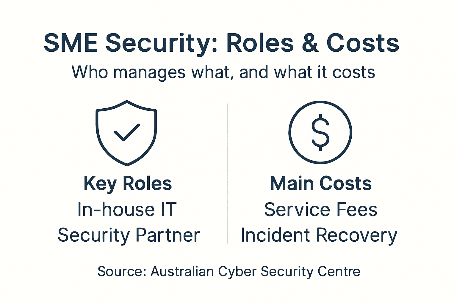 Infographic of managed network security roles and costs