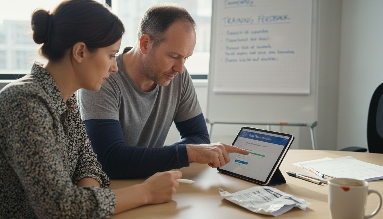 IT specialist giving role-based cyber training