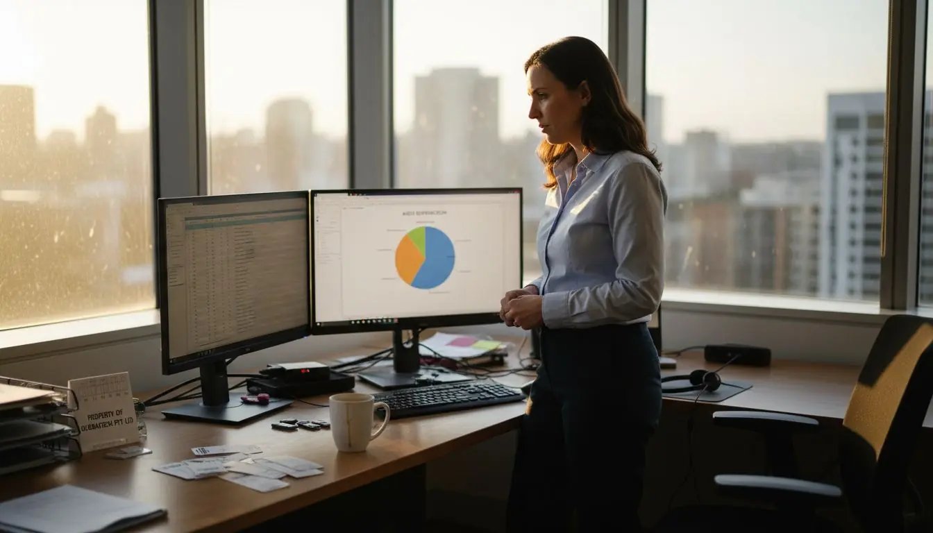 IT manager working in asset tracking office