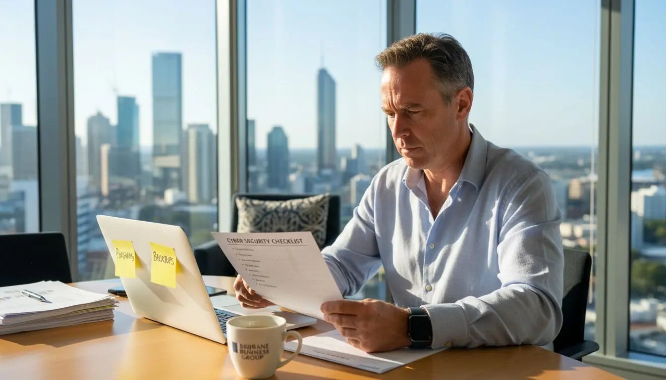 Queensland SME owner reviews cyber security checklist
