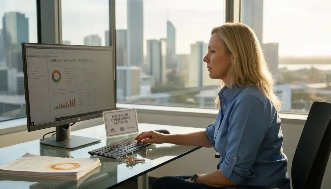 Business owner reviewing IT security framework