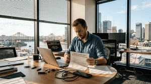 IT manager reviewing incident response checklist