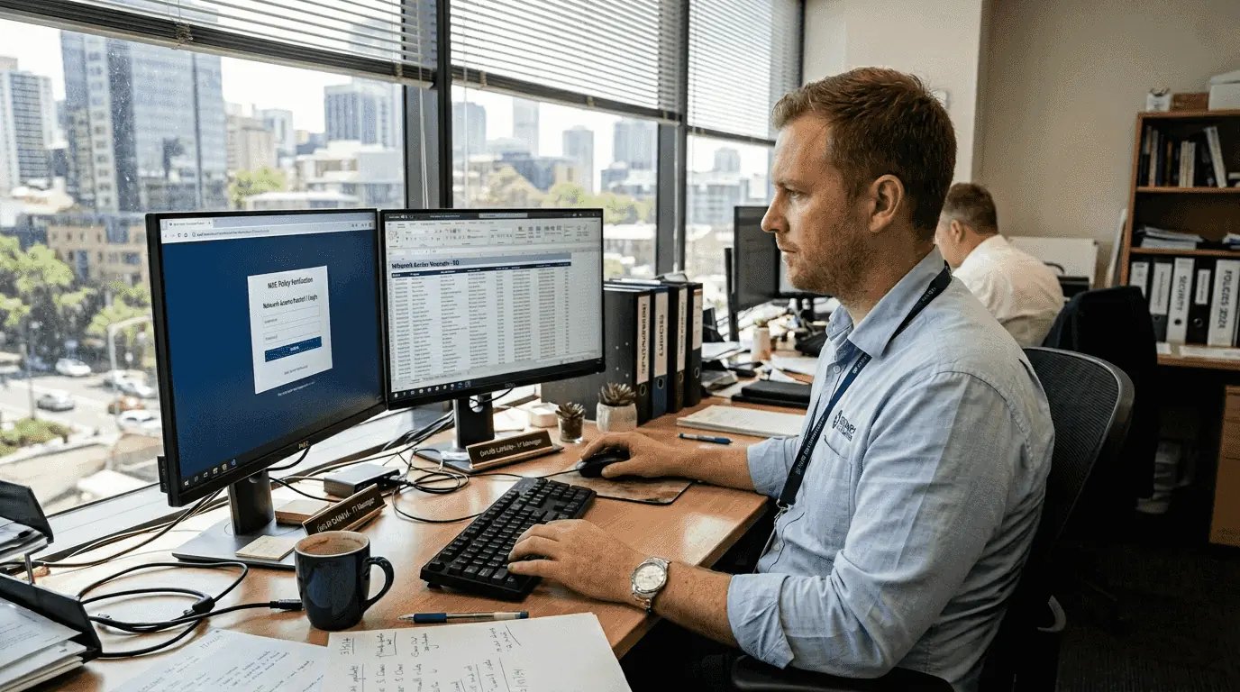 IT manager configuring network access control