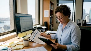 Owner reviewing cybersecurity audit prep documents