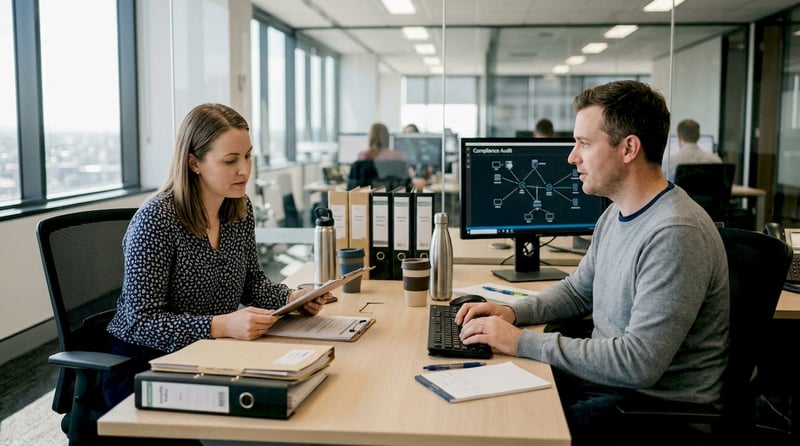 IT professionals working on compliance review