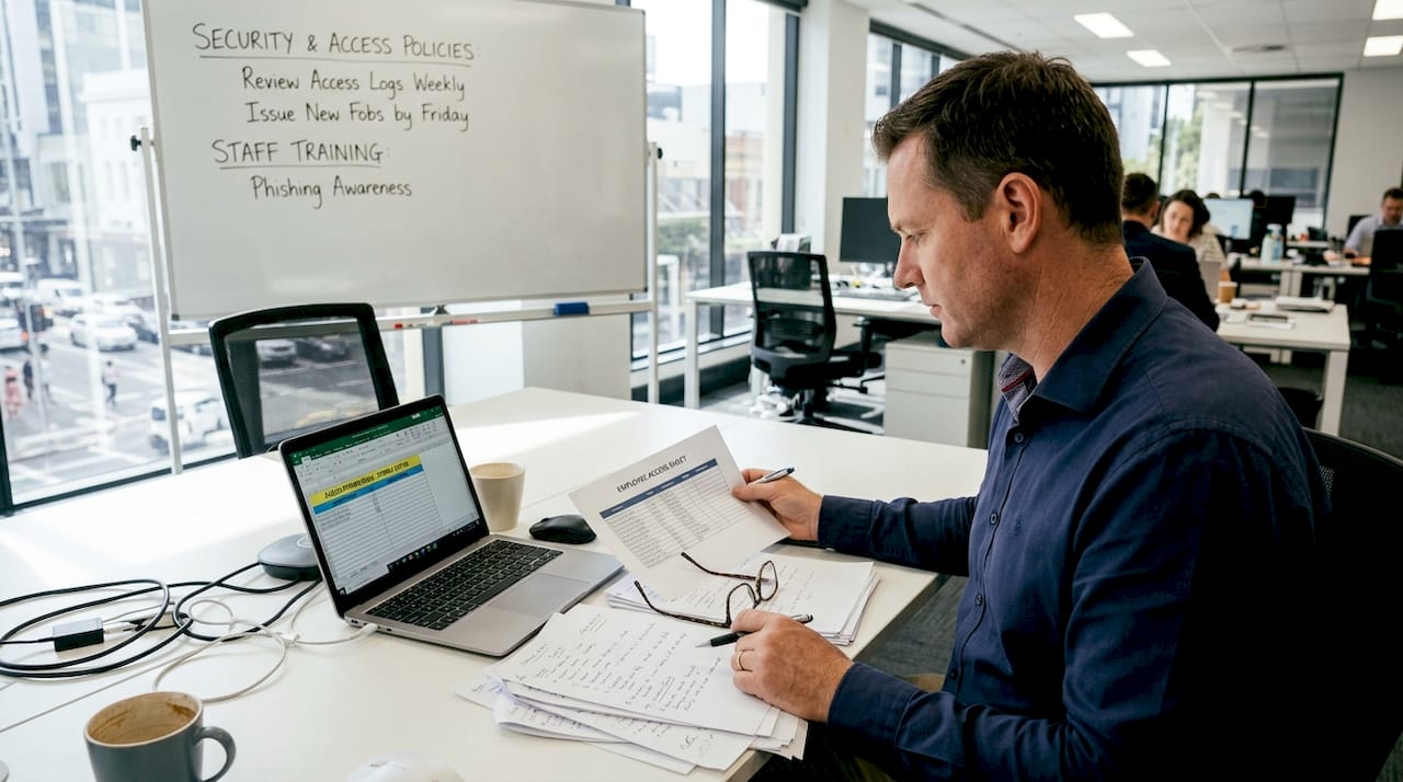 Business owner reviews access control list