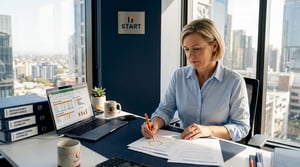 IT manager reviewing standards documents