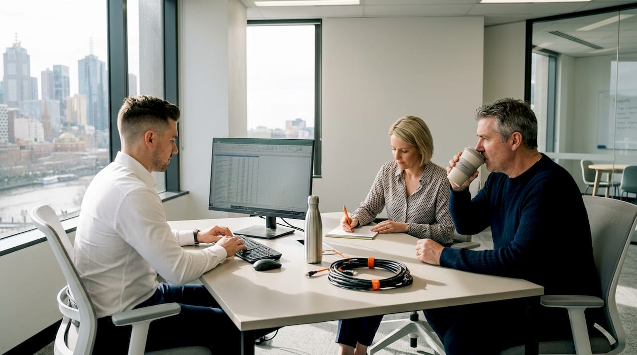 IT professionals working together in Melbourne office