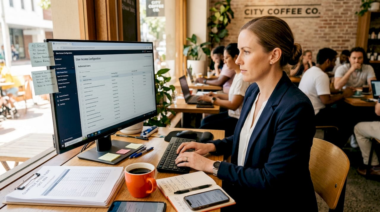 IT manager setting user permissions