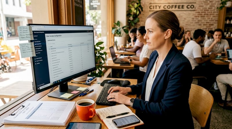 IT manager setting user permissions