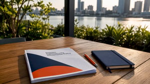 Printed cybersecurity governance policy on table