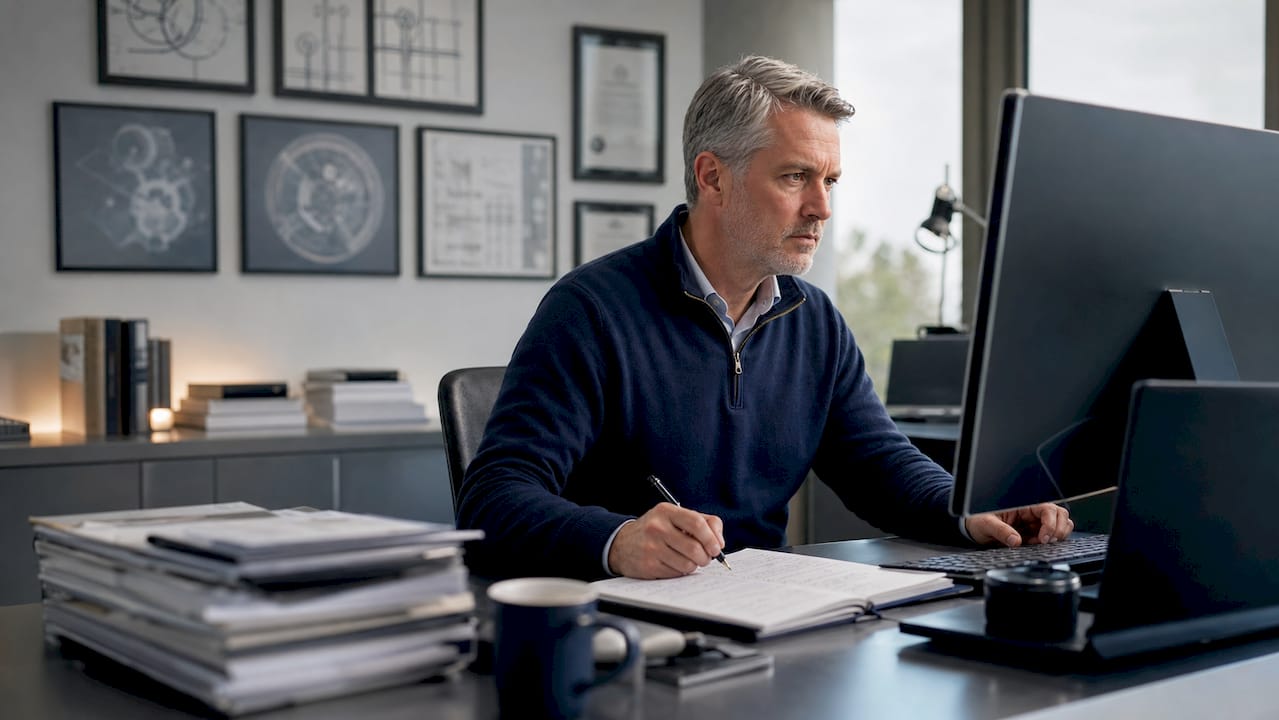 Cyber forensic expert workspace close-up