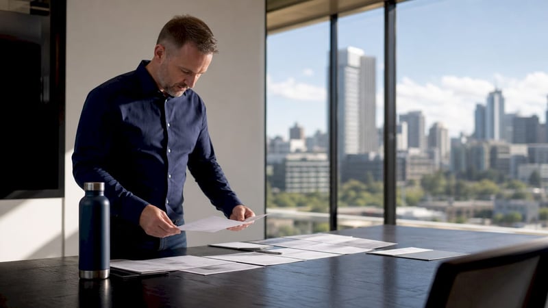 IT trainer preparing cyber security training materials