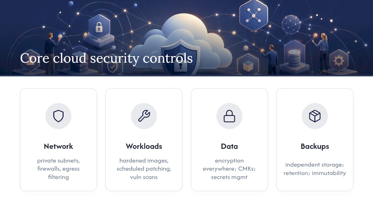 Diagram of essential cloud security controls