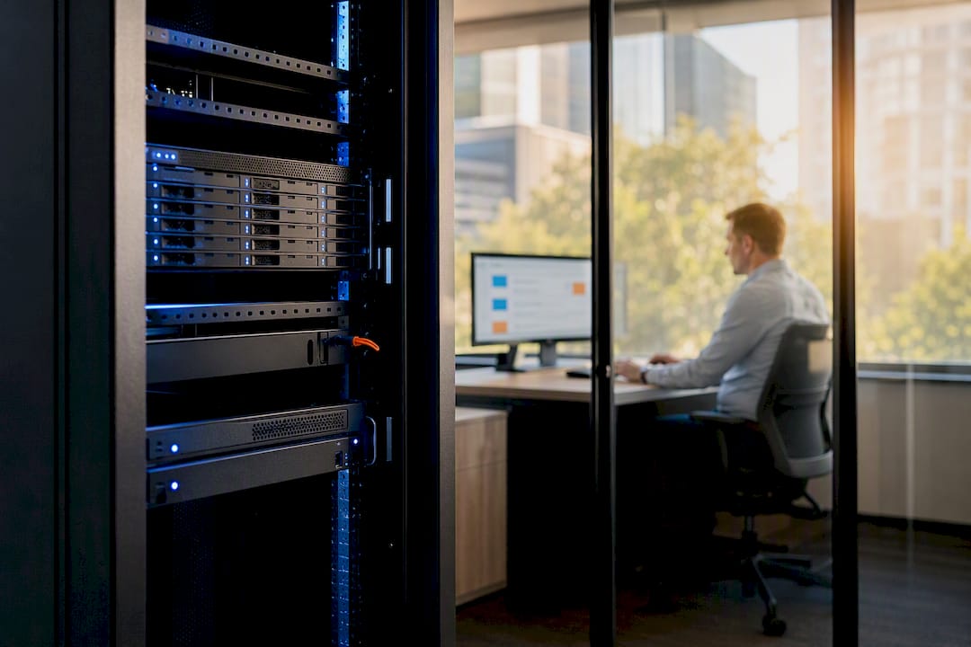 Hybrid cloud infrastructure in an SMB server room