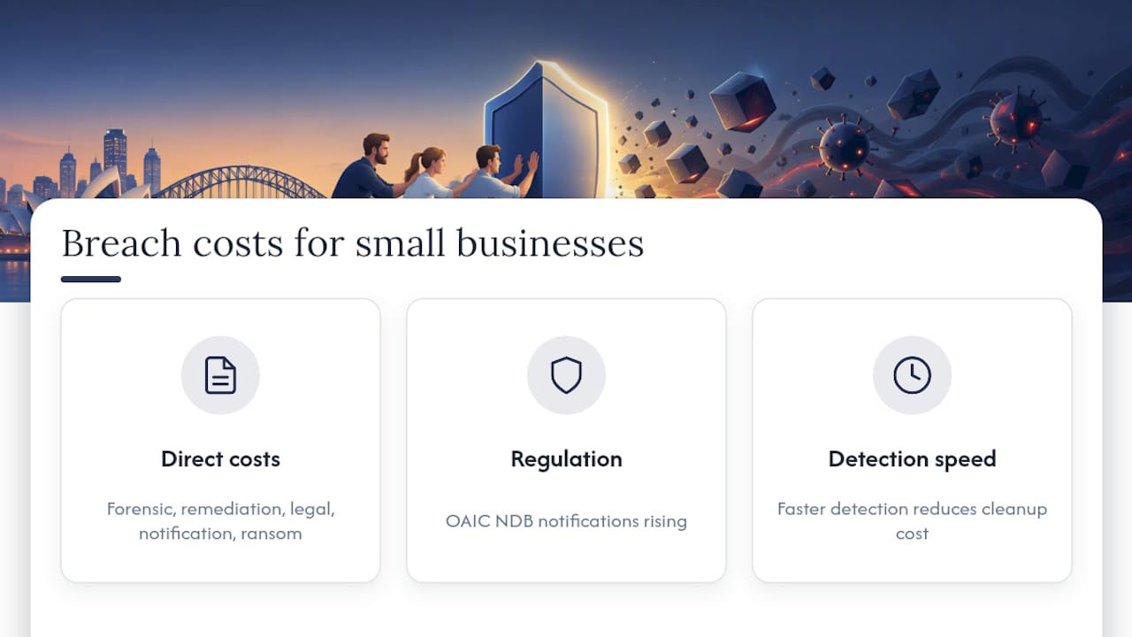 What a breach actually costs a small business — overview diagram