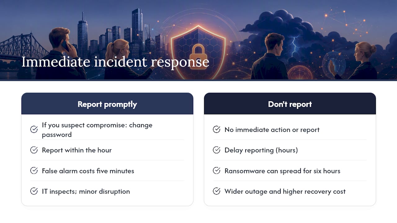 Immediate cyber incident response sequence