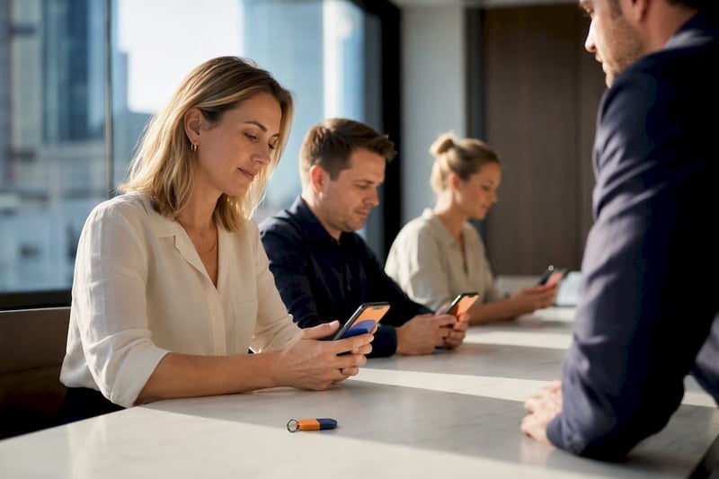 Employees verifying multifactor authentication together