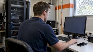 IT administrator performing a backup restore test