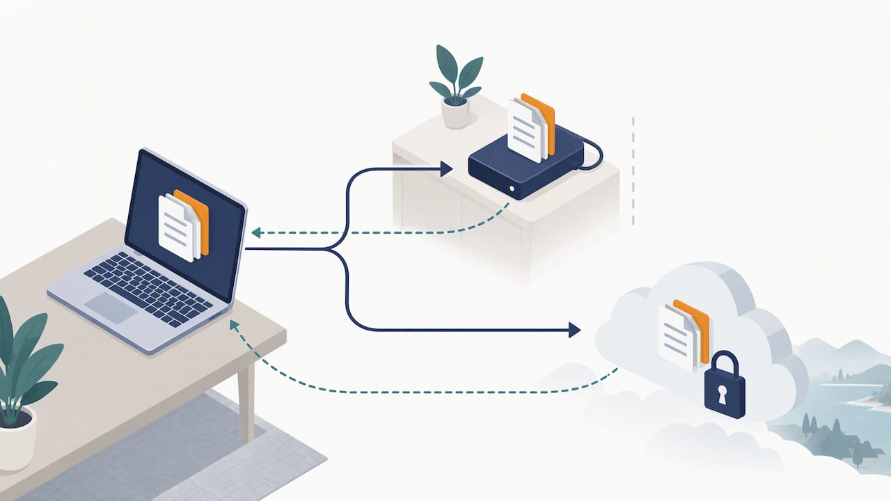 Three separate copies protect household files