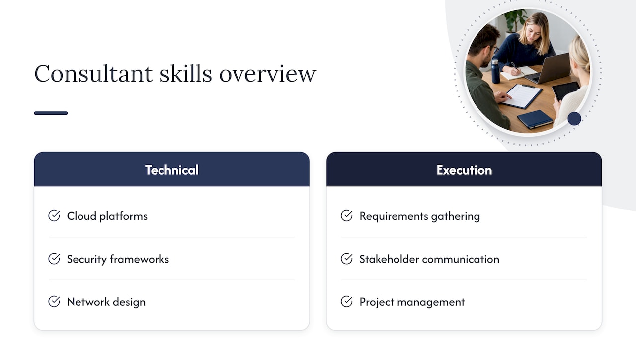 IT consultant technical and delivery skills