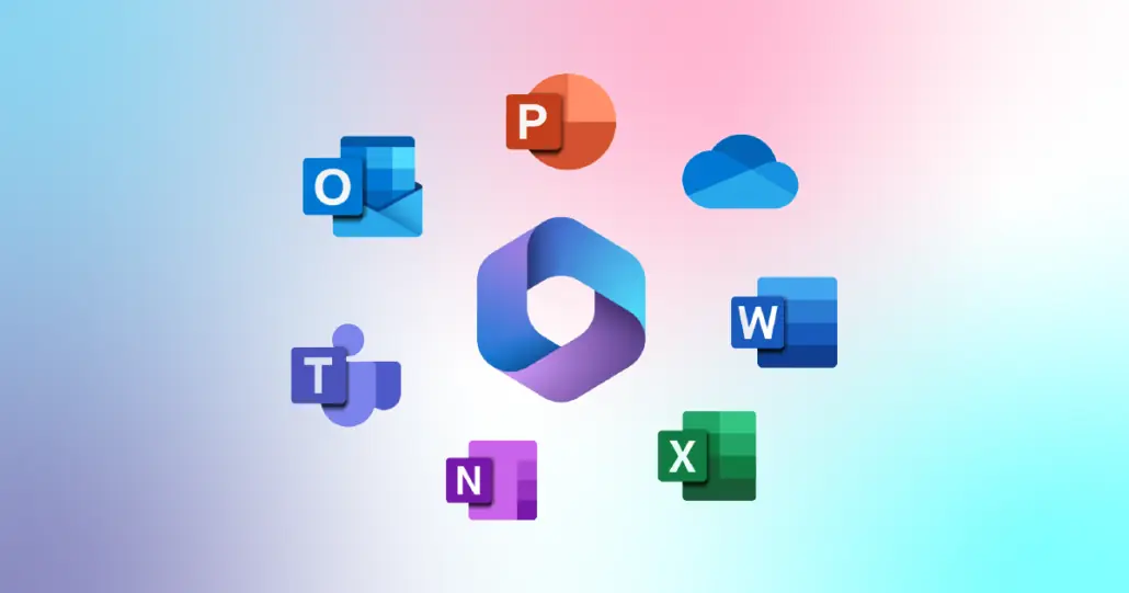 Microsoft 365 applications working together for business productivity