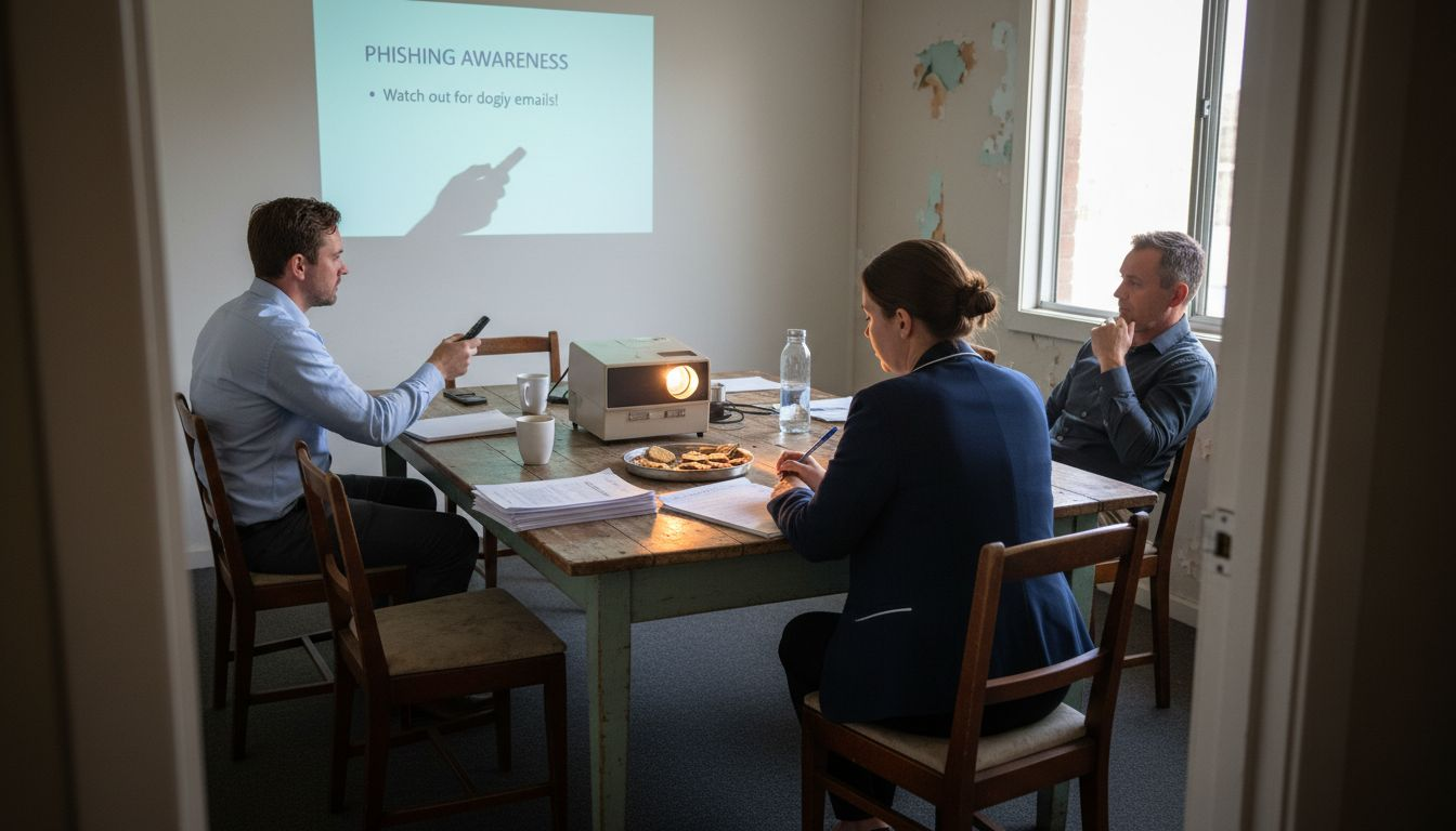 Brisbane SME staff in security training session