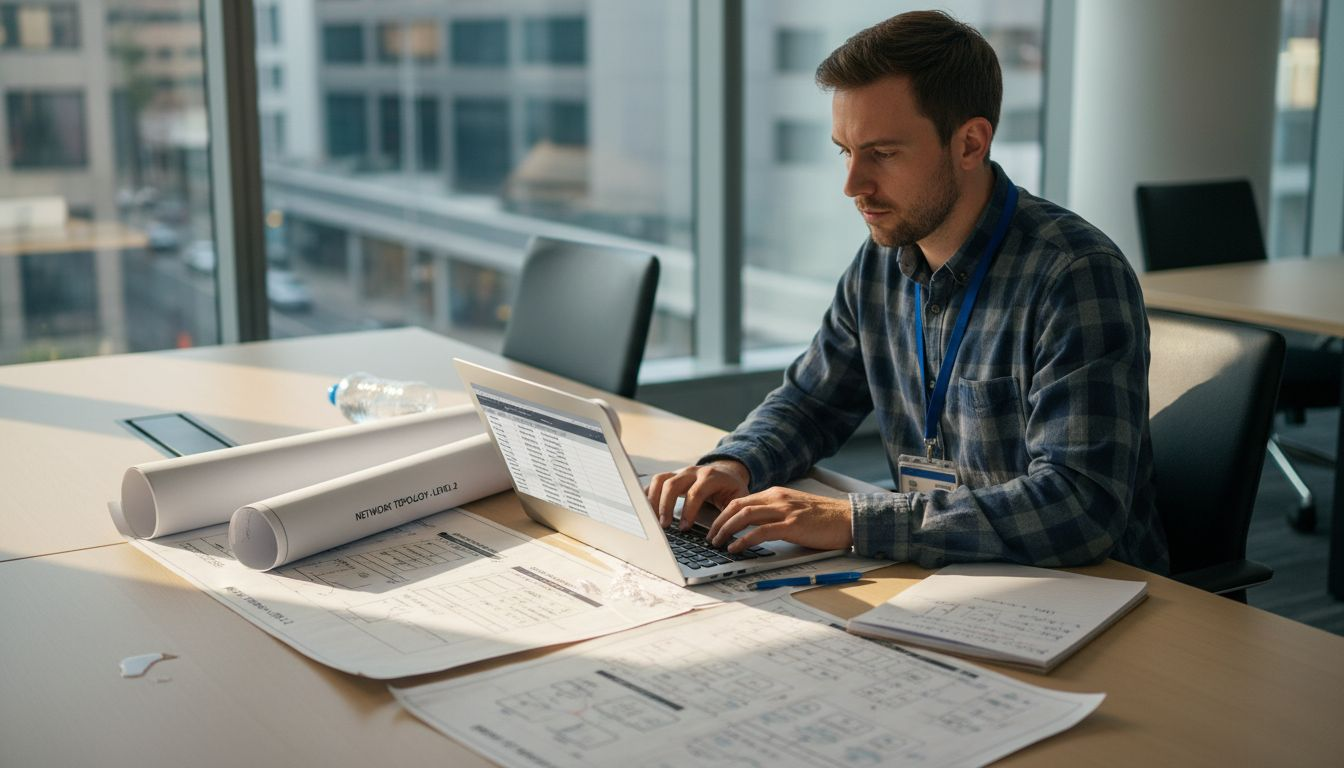 IT manager updating user permissions onsite