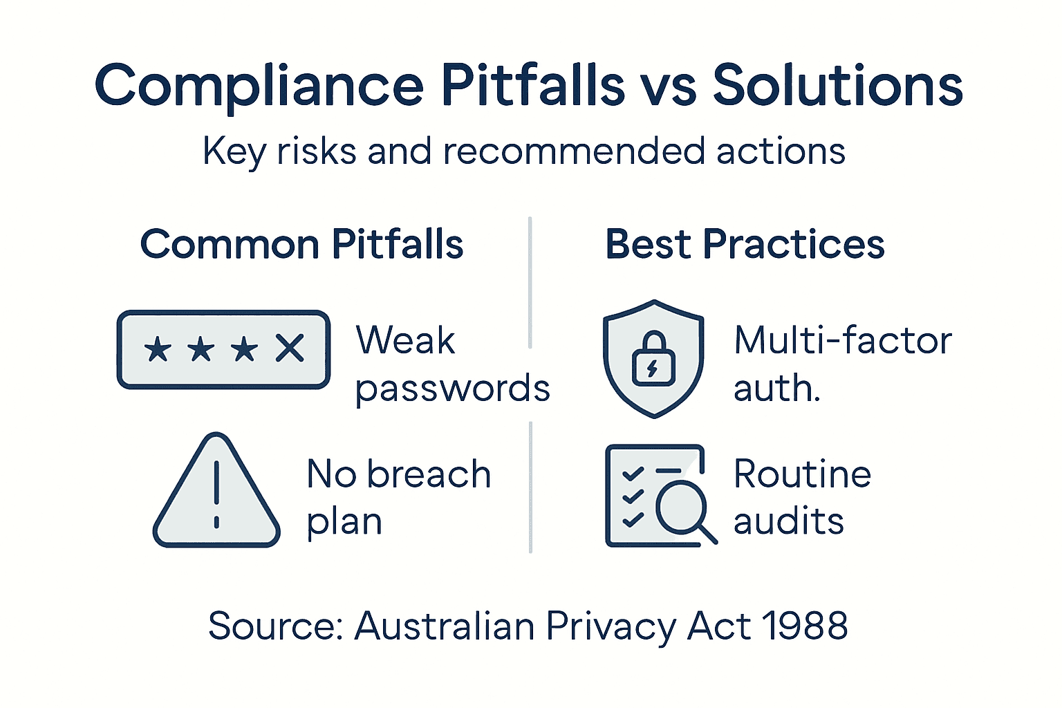 Infographic on compliance pitfalls and solutions