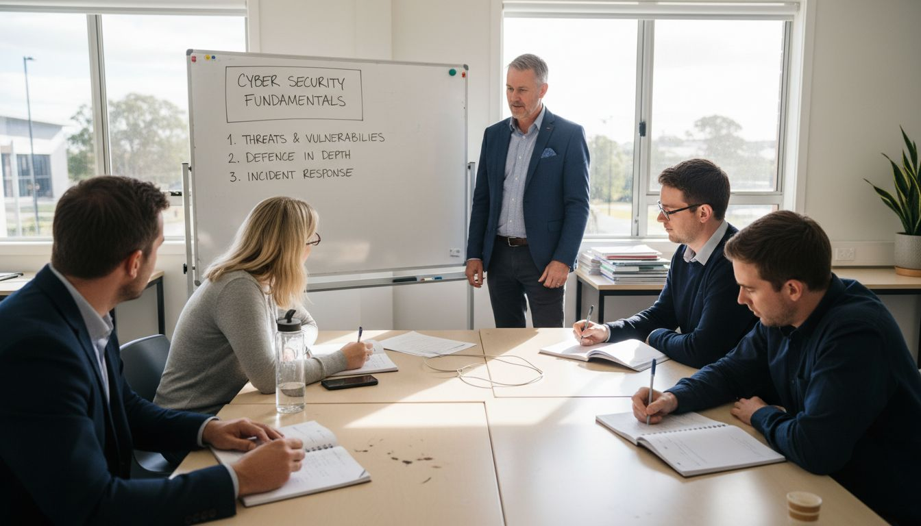 Brisbane SME staff in classroom cybersecurity course