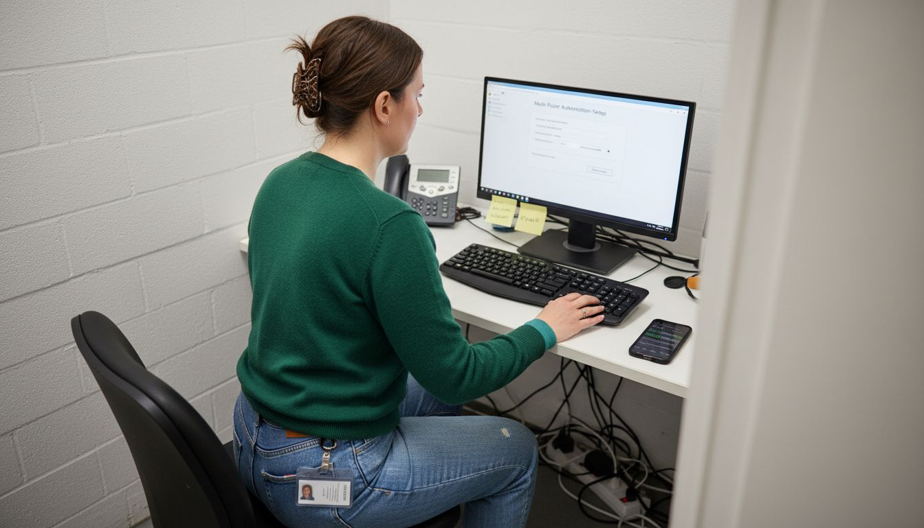 IT administrator implementing multi-factor authentication