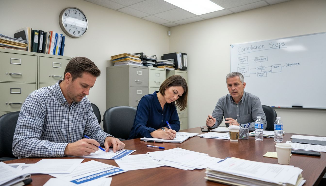 Team meeting focused on SMB compliance planning