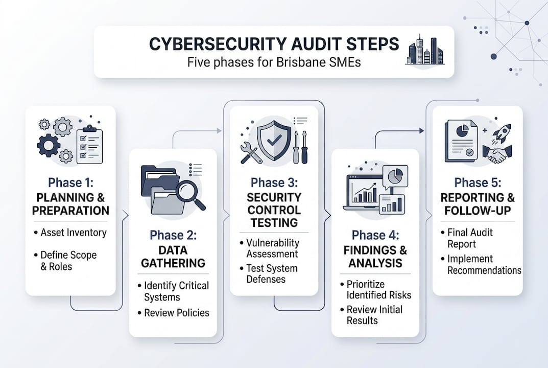 Infographic summarizing SME audit process steps