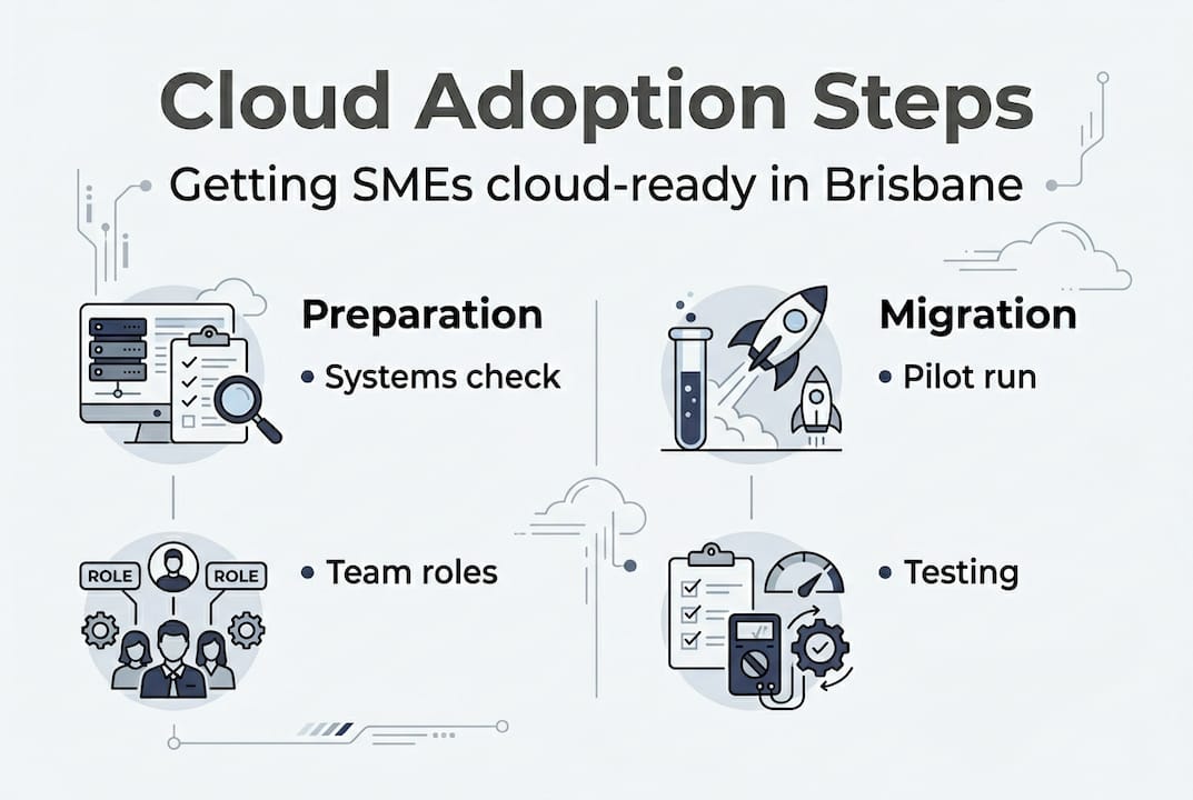 Infographic of cloud adoption steps for SMEs