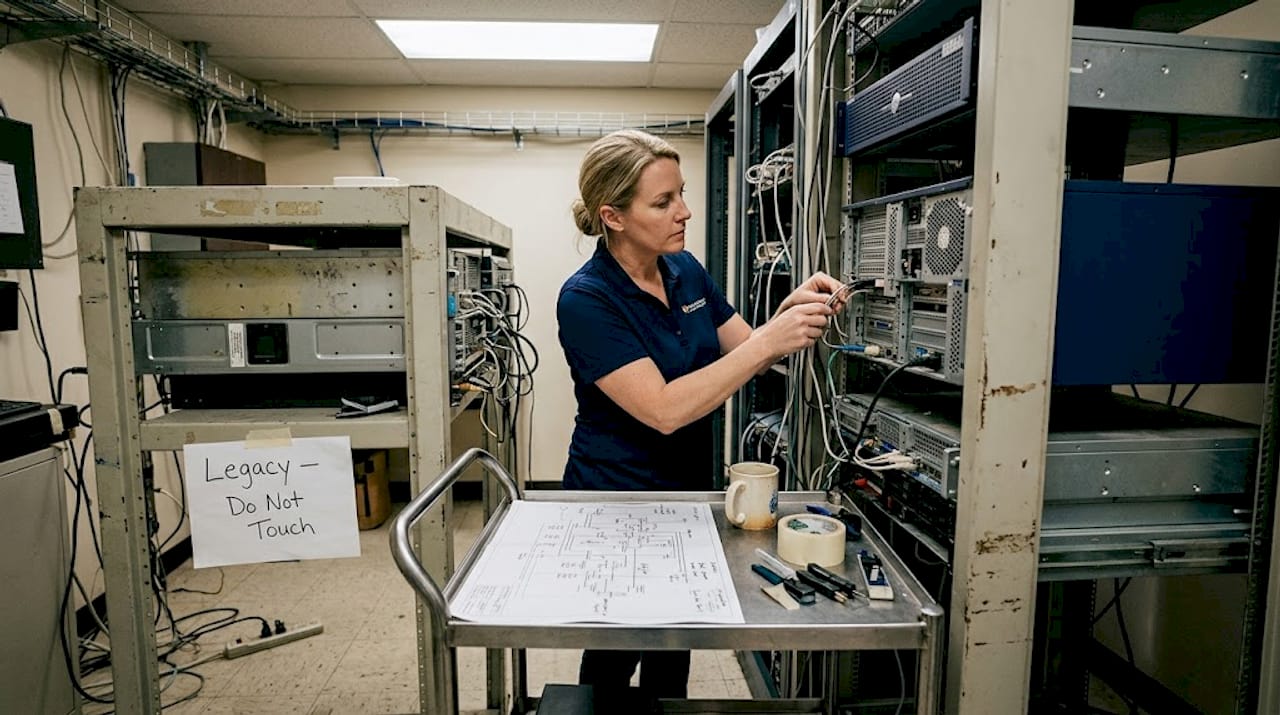 IT manager isolating legacy server system