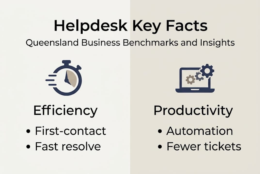 Infographic on Queensland IT helpdesk benchmarks